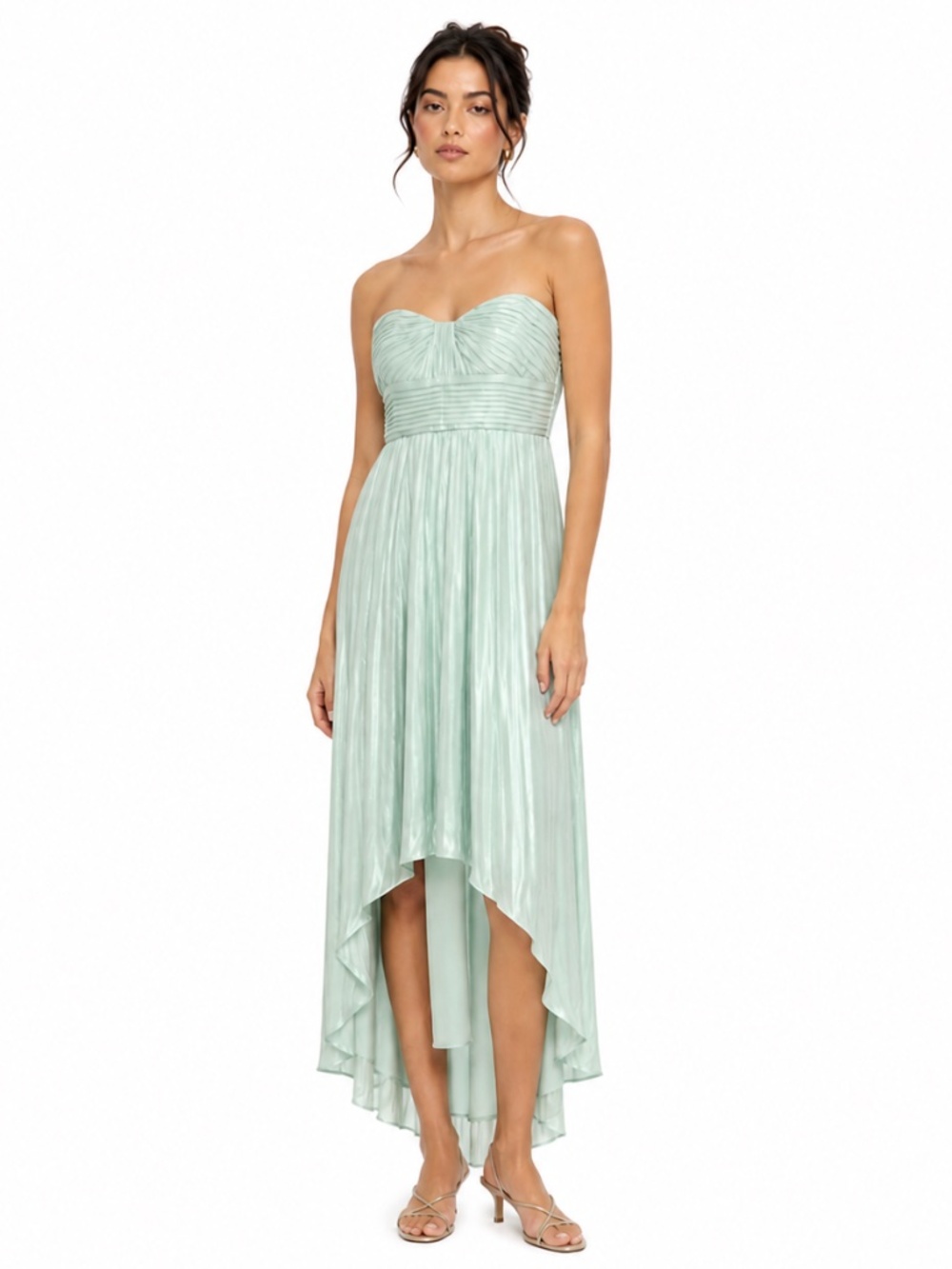 Vintage Y2K BCBGMaxAzria Mint Green Strapless Hi-Lo Corset Dress – Size 6 EUC